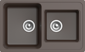 EWIGSTEIN Мойка ELEGANT 80D  2-чаши 780*480мм  шоколад арт.EW-