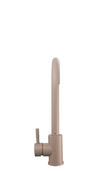 FK01D Смеситель для кухни нержавейка, бежевый EvaGold