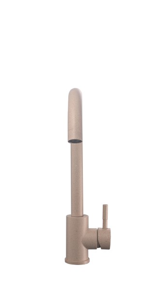 FK01D Смеситель для кухни нержавейка, бежевый EvaGold