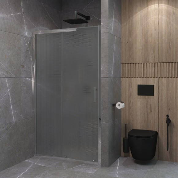 EG1CF Душевое ограждение в проем EvaGold 120х190, профиль хром, матовое стекло