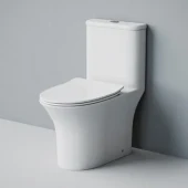 Унитаз-моноблок SM9614 безободковый, сиденье тонкое ДП, арматура (с гофрой и подводкой) Унитаз-моноблок SM9614 безободковый, сиденье тонкое ДП, арматура (с гофрой и подводкой)