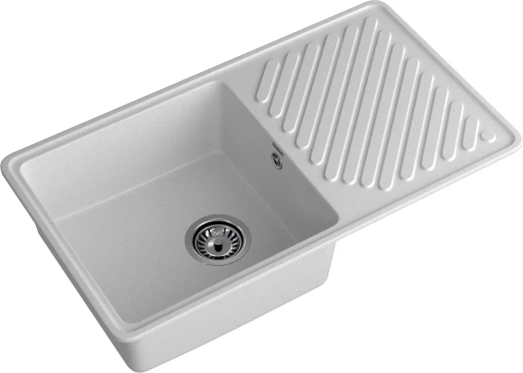 GRANFEST Мойка QUARZ 53  1-чаша+крыло 860*480мм серый арт.GF-ZL-