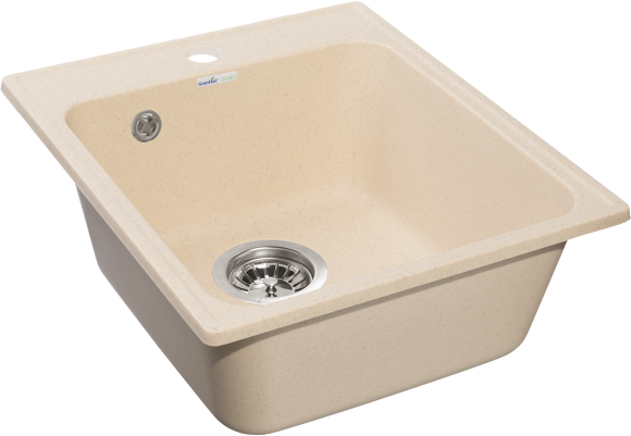 GRANFEST Мойка QUARZ 17  1-чаша 420*480мм бежевый арт.GF-Z-