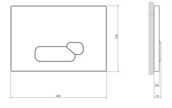 Кнопка ACTIS для LINK PRO/VECTOR/LINK/HI-TEC пластик хром глянцевый