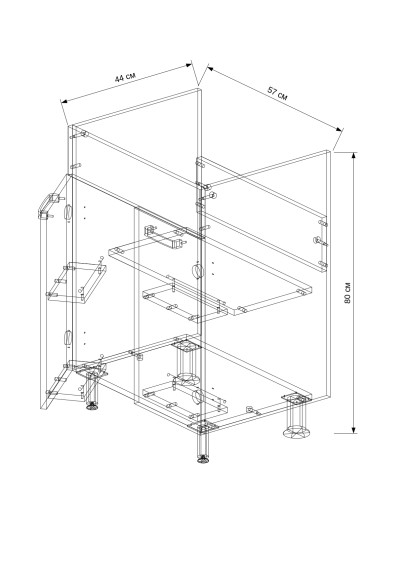 60 Тумба "Sevilla 60" с полкой на двери (ум.CITY 60/Como 60)