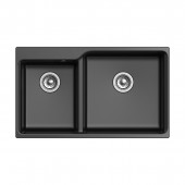 Мойка кухонная RIVELATO Axel 90D, 860x510, X-90D черный, кварц