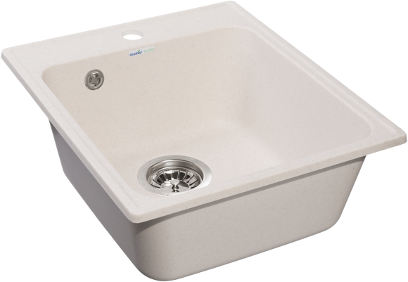 GRANFEST Мойка QUARZ 17  1-чаша 420*480мм белый арт.GF-Z-