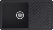 GRANFEST Мойка QUARZ 53  1-чаша+крыло 860*480мм черный арт.GF-ZL-
