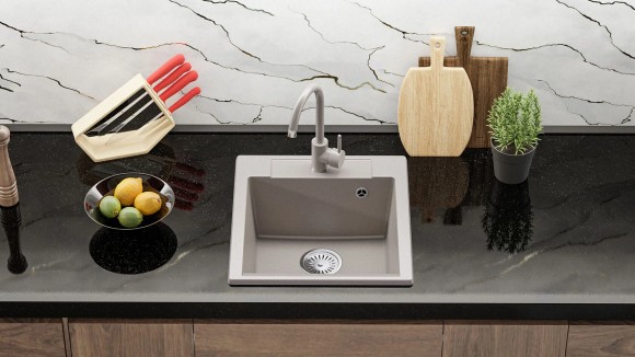 Кухонная мойка Polygran ARGO-460 №36 Белый Хлопок