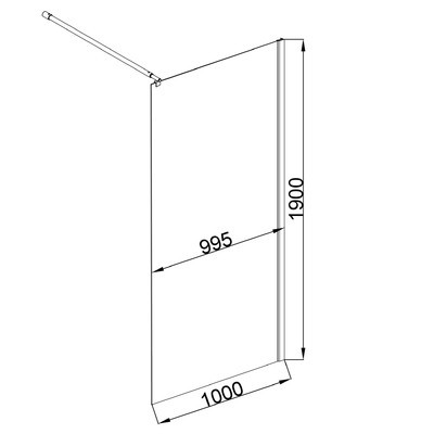 EG6C Душевая шторка EvaGold 100*190, профиль хром, прозрачное стекло