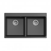 Мойка кухонная RIVELATO Axel 90-2D, 860x510, X-90-2D антрацит, кварц