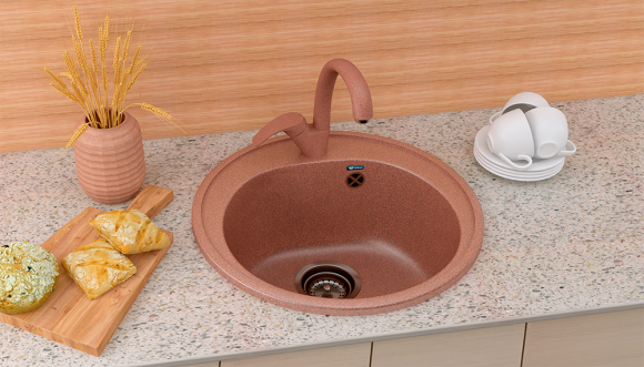 Смеситель Ulgran U-007-307, терракот