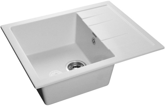 GRANFEST Мойка QUADRO 650L  1-чаша+крыло 650*500мм иней арт.GF-