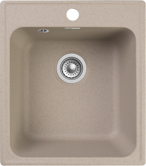 GRANFEST Мойка QUARZ 17  1-чаша 420*480мм песочный  арт.GF-Z-