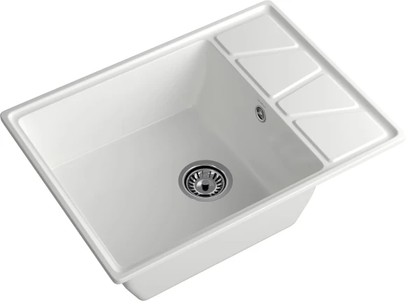 GRANFEST Мойка VERTEX 680L  1-чаша+крыло 680*500мм иней арт.GF-