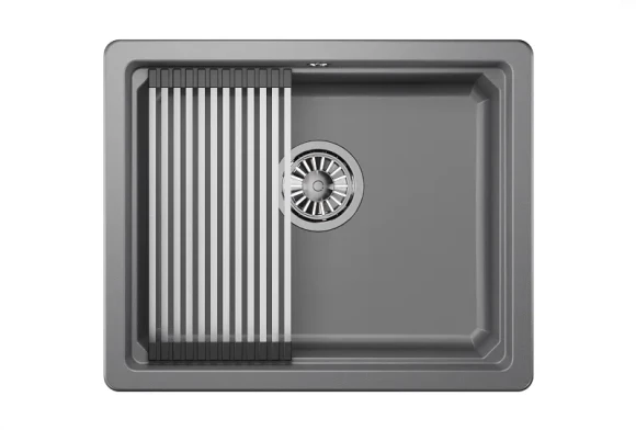 KS-5501U, АЛЮМИНИУМ, кухонная мойка, кварц