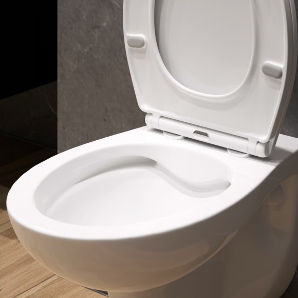 Унитаз подвесной K701 безободковый, сиденье тонкое ДП, крепления 