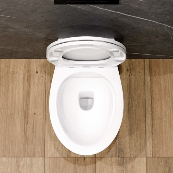 Унитаз подвесной K701 безободковый, сиденье тонкое ДП, крепления 