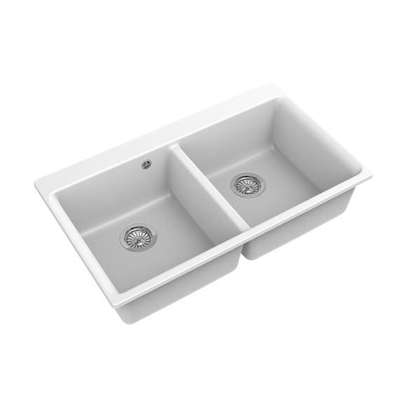 Мойка кухонная RIVELATO Axel 90-2D, 860x510, X-90-2D иней, кварц