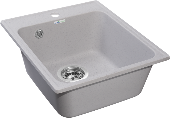 GRANFEST Мойка QUARZ 17  1-чаша 420*480мм серый арт.GF-Z-