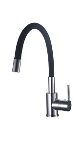 FK03B Смеситель для кухни нержавейка, черный EvaGold FK03B Смеситель для кухни нержавейка, черный EvaGold