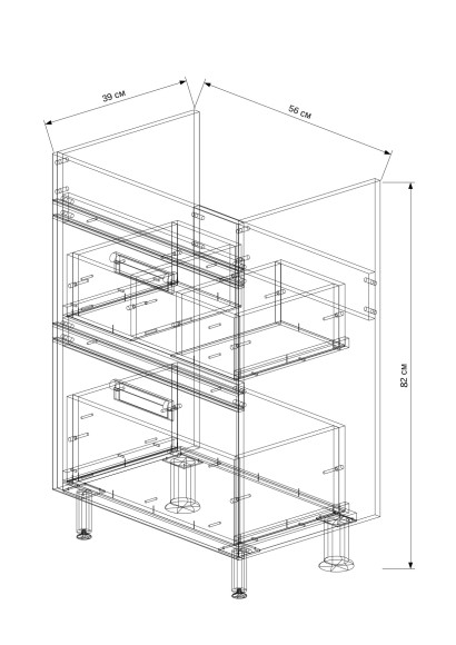 60 Тумба "OLIVER 60" (ум. Фостер 600), кора дуба