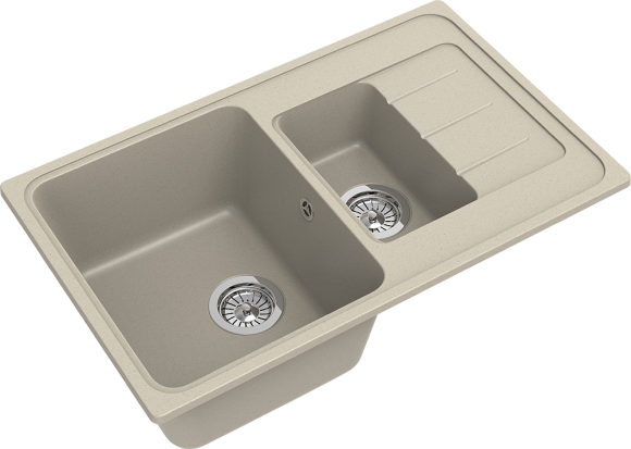 EWIGSTEIN Мойка ELEGANT 60KF  1,5-чаши+крыло 782*480мм темно-бежевый арт.EW-