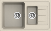 EWIGSTEIN Мойка ELEGANT 60KF  1,5-чаши+крыло 782*480мм темно-бежевый арт.EW-