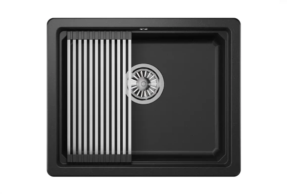 KS-5501U, ЧЁРНЫЙ, кухонная мойка, кварц KS-5501U, ЧЁРНЫЙ, кухонная мойка, кварц