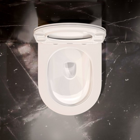 Унитаз подвесной K703 безободковый, сиденье тонкое ДП, крепления 