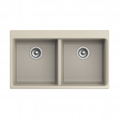Мойка кухонная RIVELATO Axel 90-2D, 860x510, X-90-2D темно-бежевый, кварц
