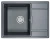 6503, ШВАРЦ (чёрный металлик), кухонная мойка, кварц