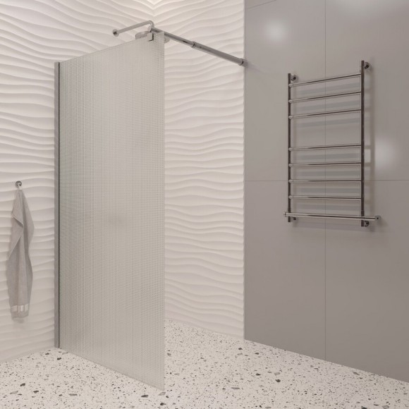 EG6CF Душевая шторка EvaGold 90*190, профиль хром, матовое стекло