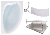 Комплект Акриловая ванна TIMO IVA1610R 160*100*70+Каркас + Слив-перелив+Фронтальная панель
