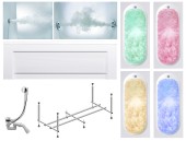 Комплект Акриловая ванна TIMO ROHA1570+каркас+слив-перелив+гидромассаж 6 форсунок+гидромассаж спины 3 форсунки+хромотерапия+фронтальная панель