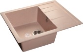 GRANFEST Мойка QUADRO 650L  1-чаша+крыло 650*500мм светло-розовый арт.GF- GRANFEST Мойка QUADRO 650L  1-чаша+крыло 650*500мм светло-розовый арт.GF-