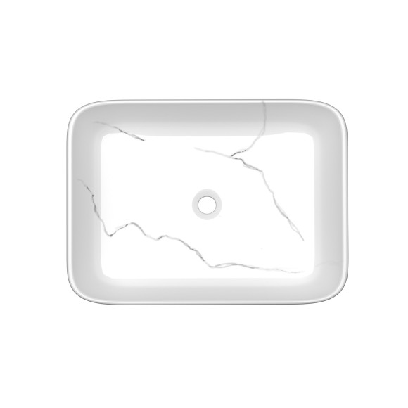 Умывальник Point Вега 46 PN43711WB прямоугольный, белый и черный