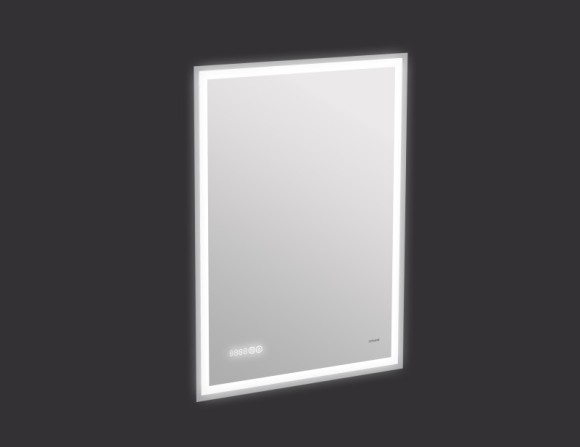 Зеркало LED 080 design pro 60x85 с подсветкой часы с антизапотеванием прямоугольное Зеркало LED 080 design pro 60x85 с подсветкой часы с антизапотеванием прямоугольное