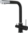 GRANFEST Смеситель для кухни Г-обр. с краном питьевой воды D-35мм черный арт