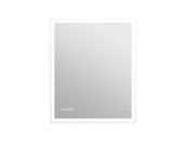 Зеркало LED 080 design pro 70x85 с подсветкой часы с антизапотеванием прямоугольное