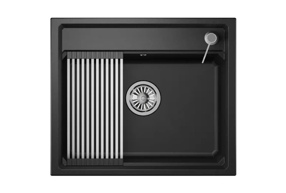 KS-6003, ЧЁРНЫЙ, кухонная мойка, кварц