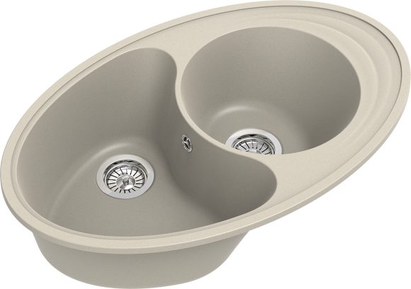 EWIGSTEIN Мойка ELEGANT W90KF  1,5-чаши+крыло 820*520мм бежевый арт.EW-