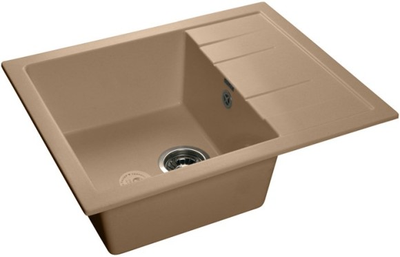 GRANFEST Мойка QUADRO 650L  1-чаша+крыло 650*500мм топаз арт.GF-