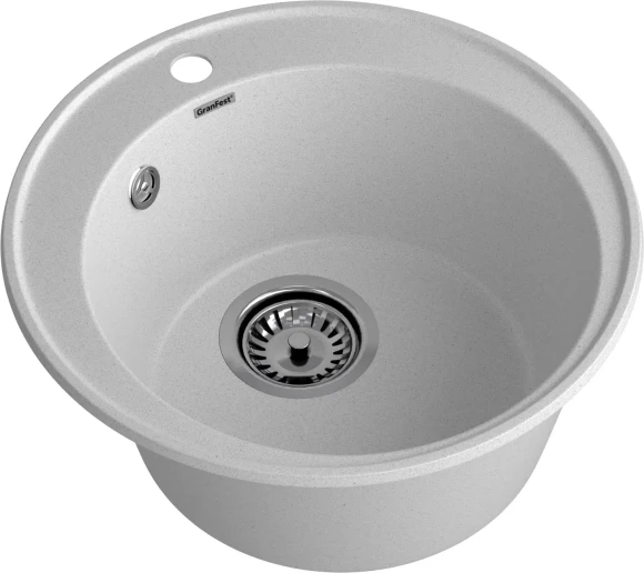 GRANFEST Мойка QUARZ 08  1-чаша D-480мм серый арт.GF-Z-