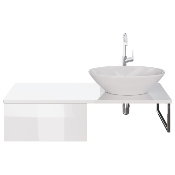 Ящик BOX, 60 см, подвесной, для стеклянной столешницы LINE, 1 ящик, push-to-open, белый глянец