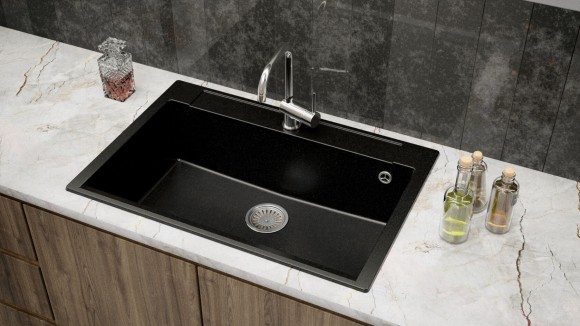 Кухонная мойка Polygran ARGO-760 №36 Белый Хлопок