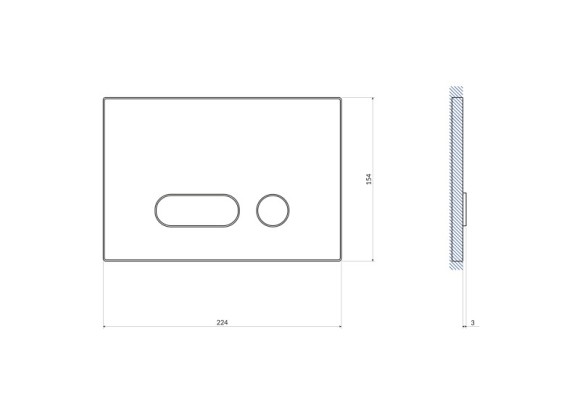 Кнопка INTERA для LINK PRO/VECTOR/LINK/HI-TEC стекло белый