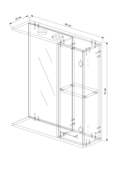 65 Зеркало-шкаф "Шимо- 65"