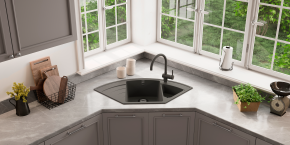 Смеситель ULGRAN Quartz UQ-021-08, космос