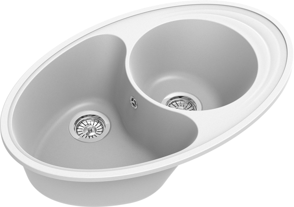 EWIGSTEIN Мойка ELEGANT W90KF  1,5-чаши+крыло 820*520мм иней арт.EW-